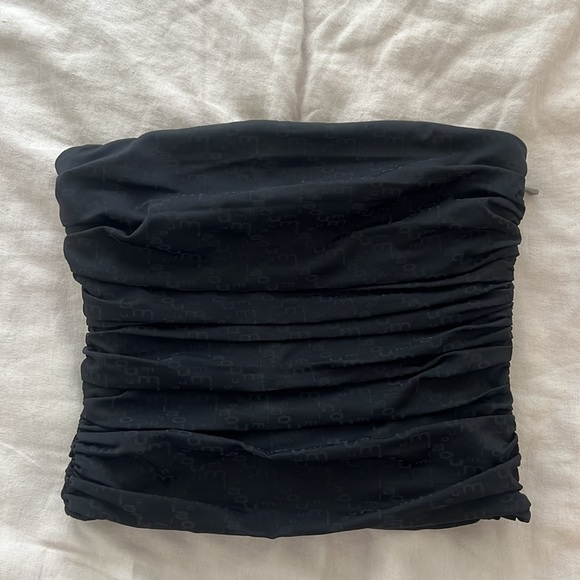 Miaou Black Silky Corset Top with Side ZipperSize Sworn once